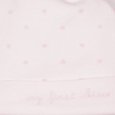 Căciulă pentru bebeluși din bumbac cu imprimeu de inimi, roz Chicco 249700 5