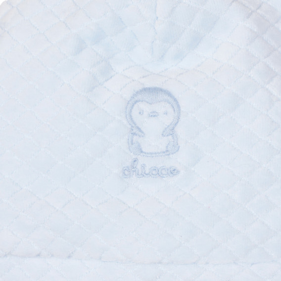 Căciulă cu un pinguin aplicat pentru bebeluși, albastru Chicco 249811 2