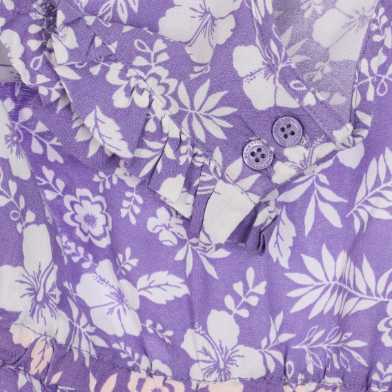 Salopetă cu imprimeu floral, violet Benetton 249848 2