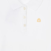 Bluză din bumbac cu mâneci scurte și guler pentru bebeluș, de culoare albă Benetton 249874 2