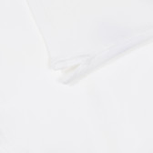 Bluză din bumbac cu mâneci scurte și guler pentru bebeluș, de culoare albă Benetton 249875 3