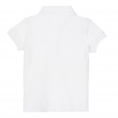 Bluză din bumbac cu mâneci scurte și guler pentru bebeluș, de culoare albă Benetton 249876 4