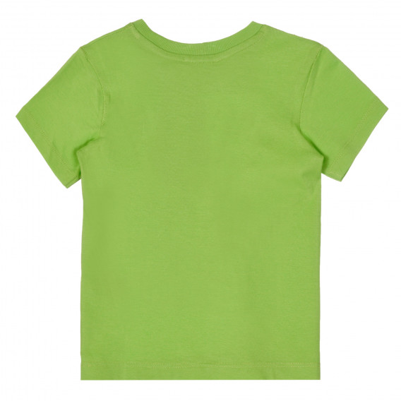 Tricou din bumbac cu imprimeu, pe verde Benetton 249900 4