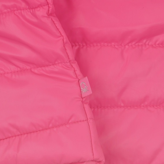 Vestă cu fermoar gri pentru bebeluș, roz Benetton 250018 4