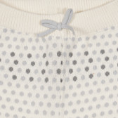 Pantaloni tricotati cu imprimeu figural pentru bebelus, alb Benetton 250161 2