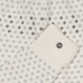 Pantaloni tricotati cu imprimeu figural pentru bebelus, alb Benetton 250163 3