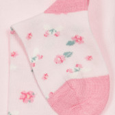 Ciorapi cu imprimeu floral pentru bebeluș, roz Chicco 250193 2