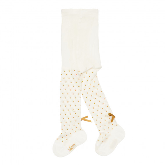 Ciorapi cu imprimeu figural și panglici pentru bebeluș, alb Chicco 250202 