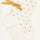 Ciorapi cu imprimeu figural și panglici pentru bebeluș, alb Chicco 250203 2