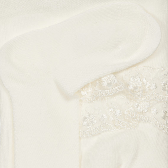 Ciorapi cu dantelă pentru bebeluș, de culoare albă Chicco 250215 2