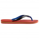Flip-flops cu numele mărcii și detalii colorate, roșu Havaianas 250341 4