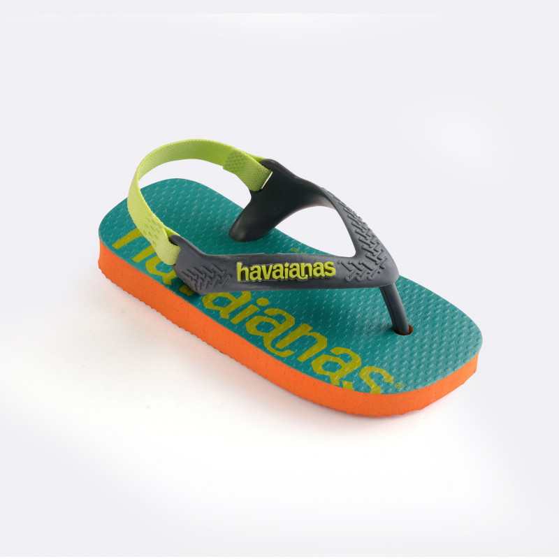 Flip-flops cu numele mărcii și detalii colorate, multicolore  250366