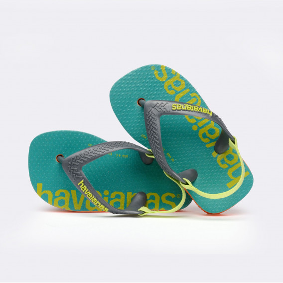 Flip-flops cu numele mărcii și detalii colorate, multicolore Havaianas 250368 3