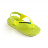 Flip flops cu logo-ul mărcii pentru bebeluși, verde Havaianas 250374 
