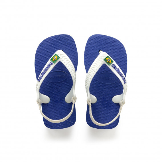 Flip flops cu logo-ul mărcii pentru bebeluși, albastru Havaianas 250394 2