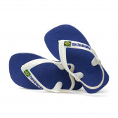 Flip flops cu logo-ul mărcii pentru bebeluși, albastru Havaianas 250395 3