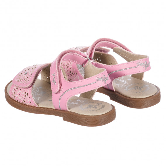 Sandale din piele artificială cu imprimeu floral, roz PRIMIGI 250436 2