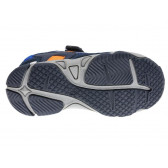 Sandale cu detalii portocalii, pe albastru închis Beppi 250462 2