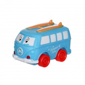 Set auto animat - 2 piese - autobuz albastru și mașină verde Toi-Toys 250635 3