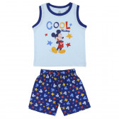 Pijamale din bumbac cu imprimeu Mickey Mouse, albastru Mickey Mouse 250713 