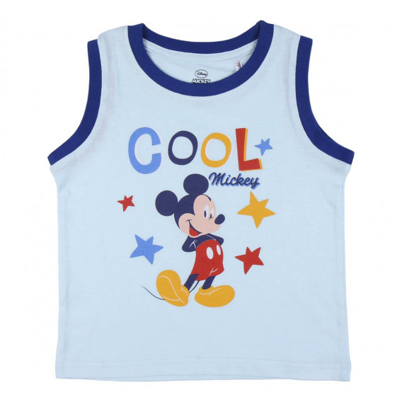 Pijamale din bumbac cu imprimeu Mickey Mouse, albastru Mickey Mouse 250714 2