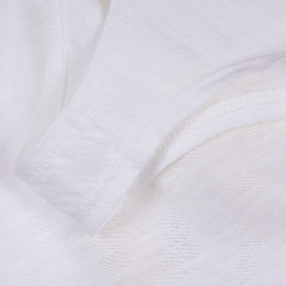 Tricou de bumbac cu imprimeu de înghețată pentru bebeluș, alb Benetton 250833 3