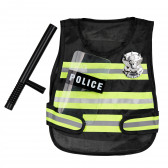 Vestă de polițist cu scut și baston Toi-Toys 250835 