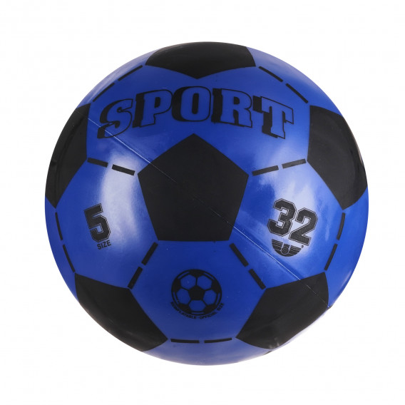 Albastru 23 cm. Minge de fotbal din colecția doar sport dezumflată Unice 250844 