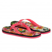 Flip Flops cu tematică roz, cu talpă florală pentru fete Boboli 251018 2