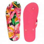 Flip Flops cu tematică roz, cu talpă florală pentru fete Boboli 251019 3