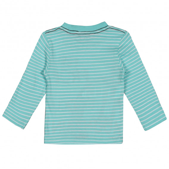 Bluză cu mâneci lungi pentru băieți, culoare mentă, cu dungi Boboli 251055 4