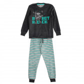 Pijamale din două piese cu mâneci lungi pentru băieți, gri Boboli 251084 