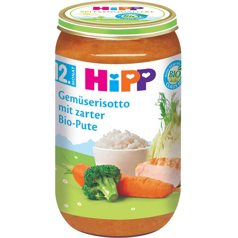 Hipp 250g. risotto piure bio cu legume și curcan pentru copii de peste 12 luni  251191