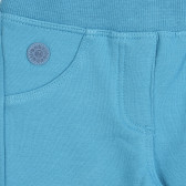 Pantaloni din bumbac cu croială dreaptă, pentru fete, albastru Boboli 251233 2