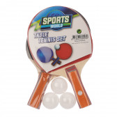 Palete de tenis de masă cu 3 mingi Toi-Toys 251256 