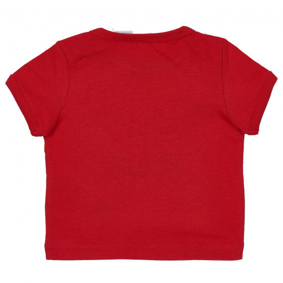 Tricou roșu Chicco din bumbac cu imprimeu al unei mașini de curse pentru bebeluși Chicco 251534 4