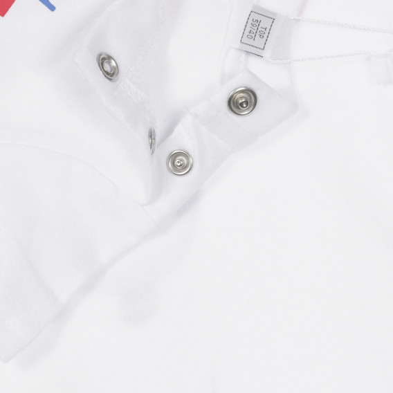 Tricou Chicco din bumbac alb cu imprimeu panda jucător de baschet pentru bebeluși Chicco 251541 3