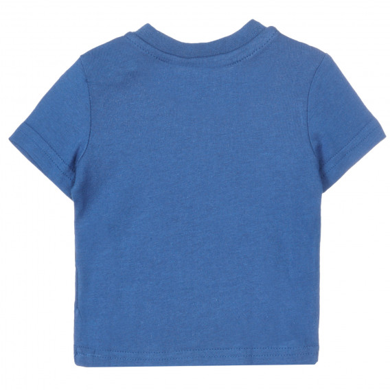 Tricou Chicco din bumbac albastru cu imprimeu grafic pentru bebeluși Chicco 251763 4