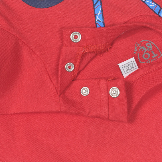 Tricou roșu din bumbac cu imprimeu pentru bebeluși, Chicco Chicco 251766 2