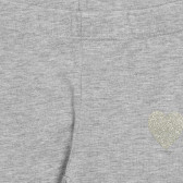 Colanți Chicco din bumbac gri cu imprimeu inimă brocart Chicco 251958 6
