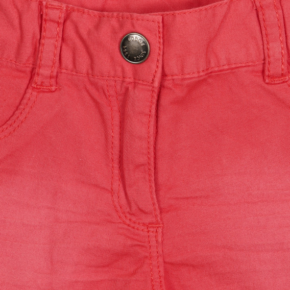 Pantaloni scurți pentru fete, pe roșu, cu dantelă Boboli 253243 2