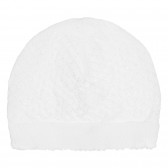 Pălărie pentru bebeluși tricotată din bumbac, albă Chicco 254203 