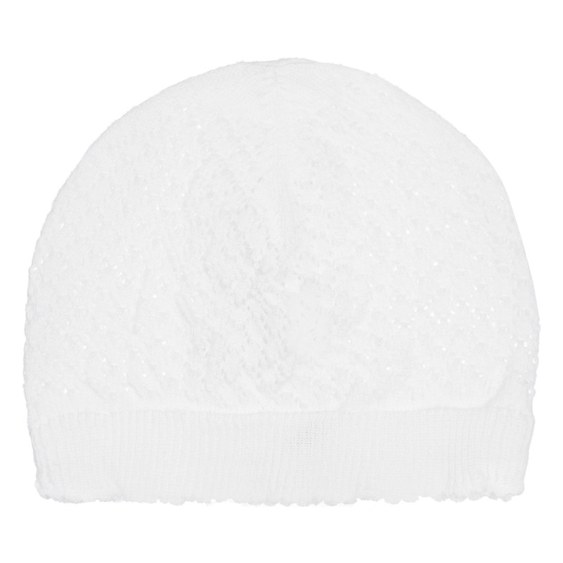 Pălărie pentru bebeluși tricotată din bumbac, albă  254203