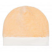 Pălărie de bumbac în dungi portocalii și albe pentru un bebeluș Chicco 254213 2
