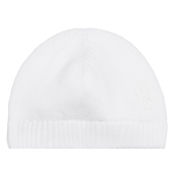 Pălărie de bumbac cu aplicație Pentru a fi pentru un copil, albă Chicco 254218 
