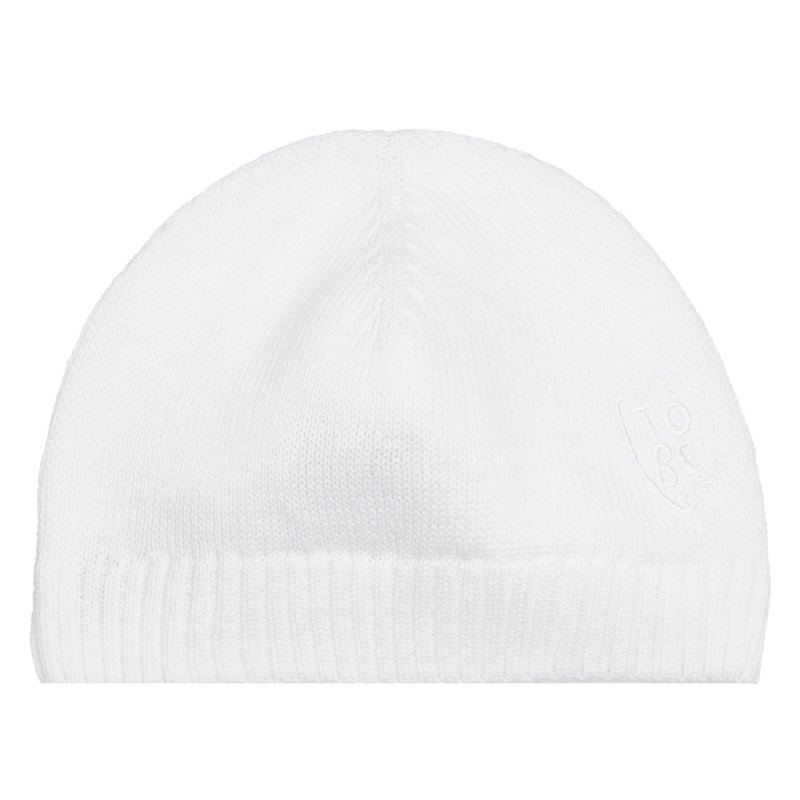 Pălărie de bumbac cu aplicație Pentru a fi pentru un copil, albă  254218