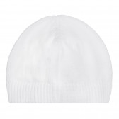 Pălărie de bumbac cu aplicație Pentru a fi pentru un copil, albă Chicco 254220 3