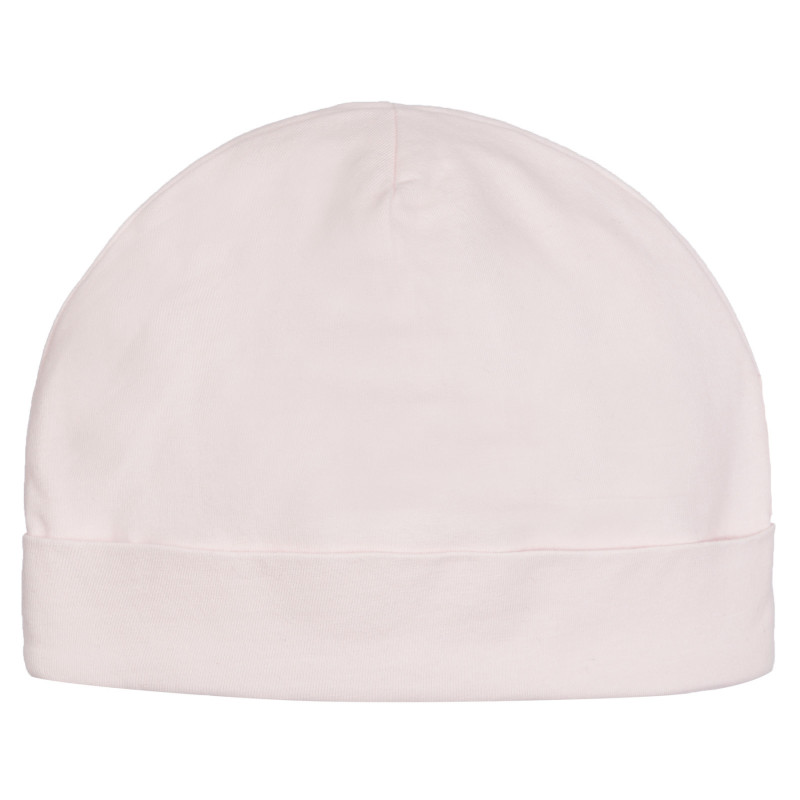 Pălărie de bumbac cu tiv pentru bebeluș, roz deschis  254221