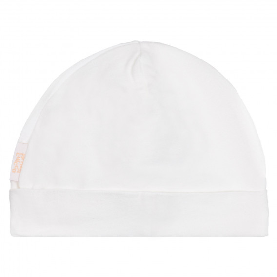 Pălărie de bumbac cu tiv pentru bebeluș, albă Chicco 254224 