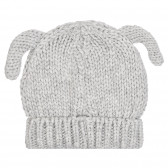 Pălărie tricotată cu aplicație de câine pentru bebeluș, gri Chicco 254247 3